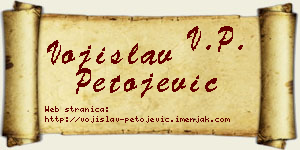 Vojislav Petojević vizit kartica